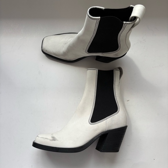 Rag & Bone Axis Leather‎ Boots In Antique White Sz 36.5/ US 6.5 $425 - Picture 3 of 8